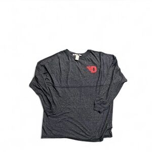 Dark Gray Long Sleeve Dayton Flyers Women’s shirt  #flyerfaithful